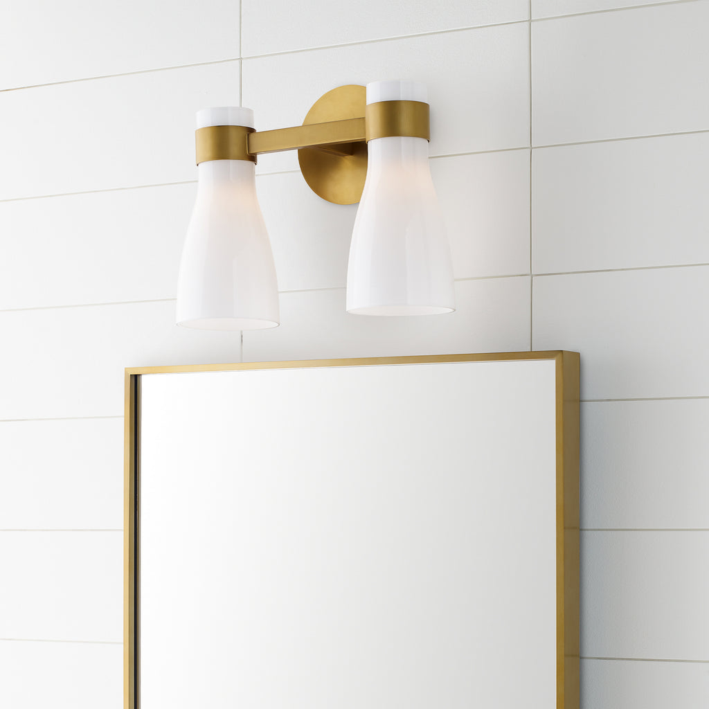 AEV1002BBSMG Moritz 2 Light Bathroom Vanity | Alternate Image