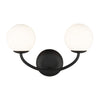 AEV1012MBK Galassia 2 Light Bathroom Vanity | Main Image