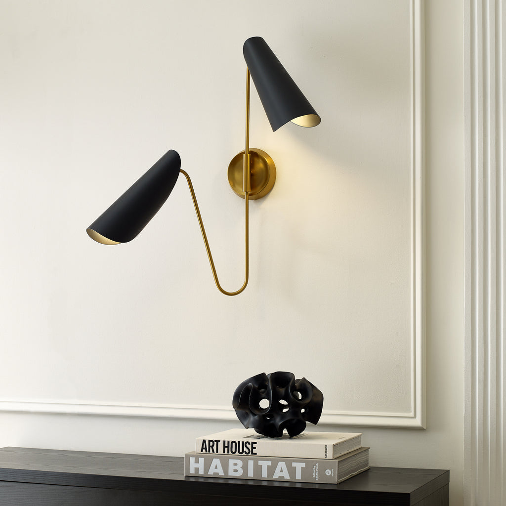 AEW1002BBSMBK Tresa 2 Light Bathroom Vanity | Lifestyle Image