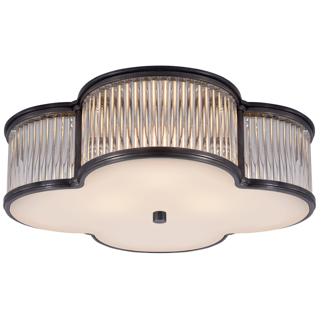 AH 4015GM/CG-FG Alexa Hampton Basil 3 Light Flush Mount Main Image