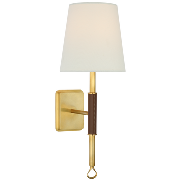 Hand-Rubbed Antique Brass and Saddle Leather