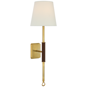 Hand-Rubbed Antique Brass and Saddle Leather