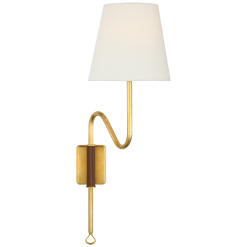 Hand-Rubbed Antique Brass and Saddle Leather