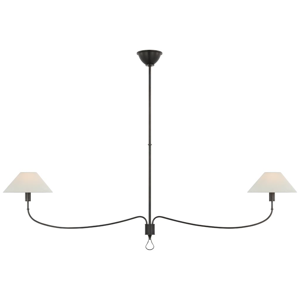 AL5010BZCHCL Amber Lewis Griffin 2 Light Linear Chandelier | Main Image