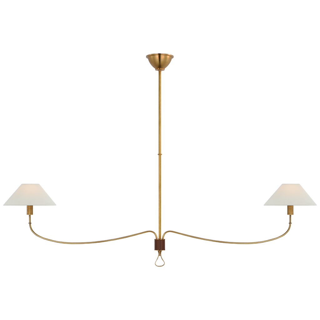 AL5010HABSDLL Amber Lewis Griffin 2 Light Linear Chandelier | Main Image