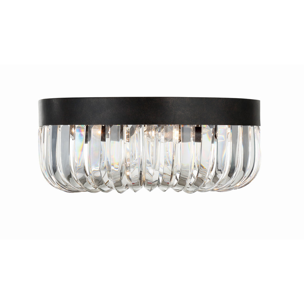 Crystorama-OPEN-BOX Alister 5 Light Flush in Charcoal Bronze - Additional View