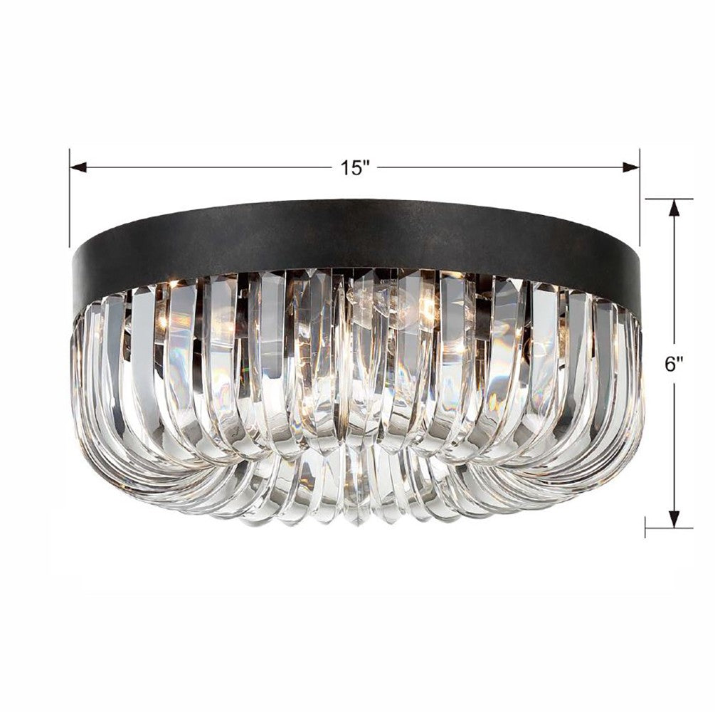 Crystorama-OPEN-BOX Alister 5 Light Flush - Product Dimensions