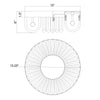 Crystorama-OPEN-BOX Alister 5 Light Flush - Product Dimensions
