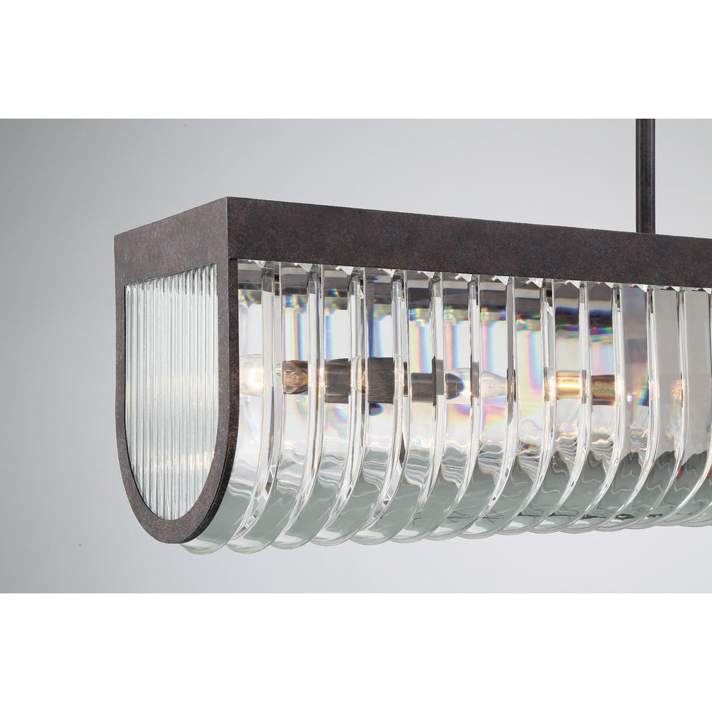Crystorama Alister 49.75'' Linear Chandelier in Charcoal Bronze - Additional View