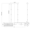 Crystorama Alister 49.75'' Linear Chandelier - Product Dimensions