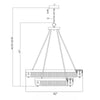 Crystorama Alister 42'' Chandelier - Product Dimensions
