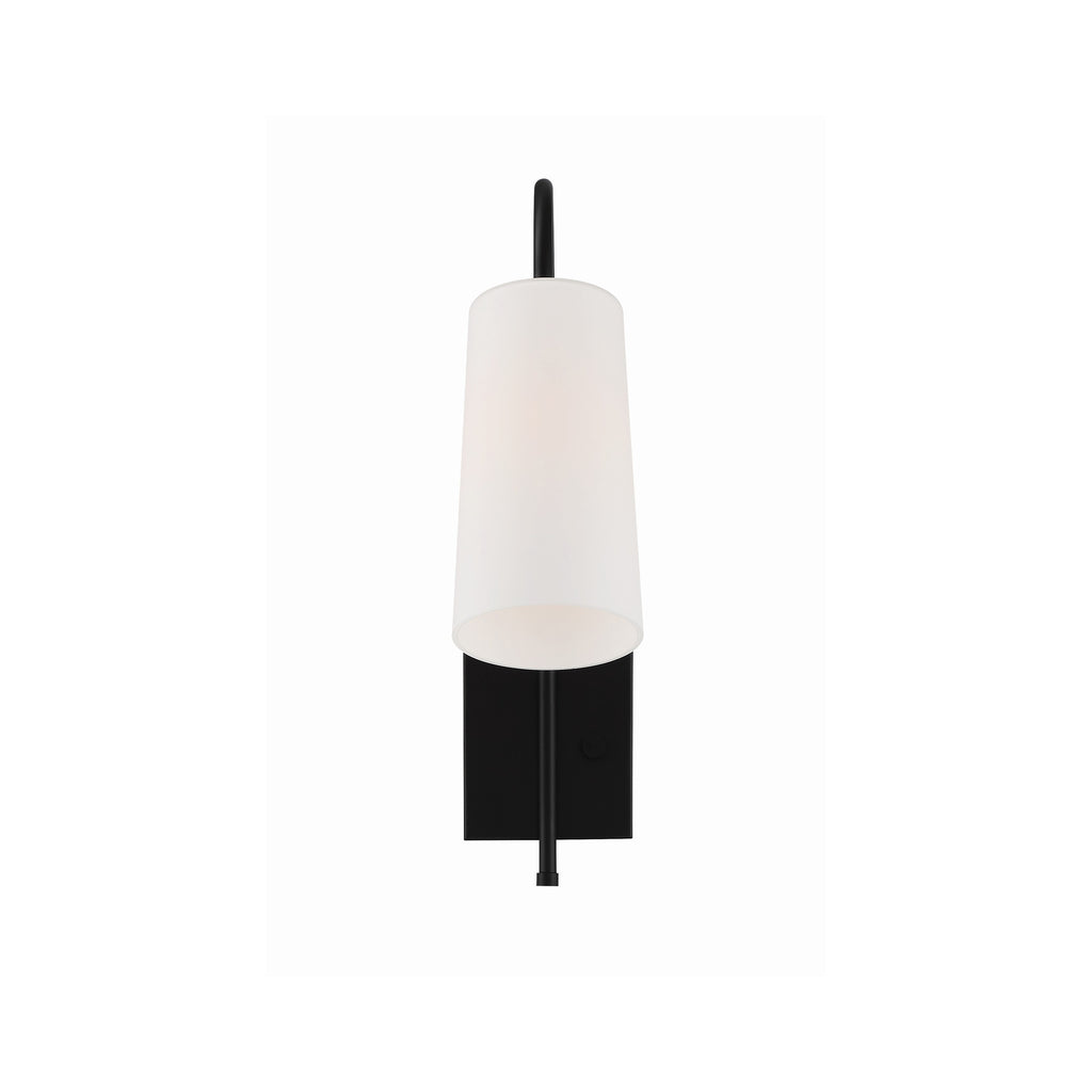 Crystorama Alexa 5'' Task Sconce in Matte Black - Additional View
