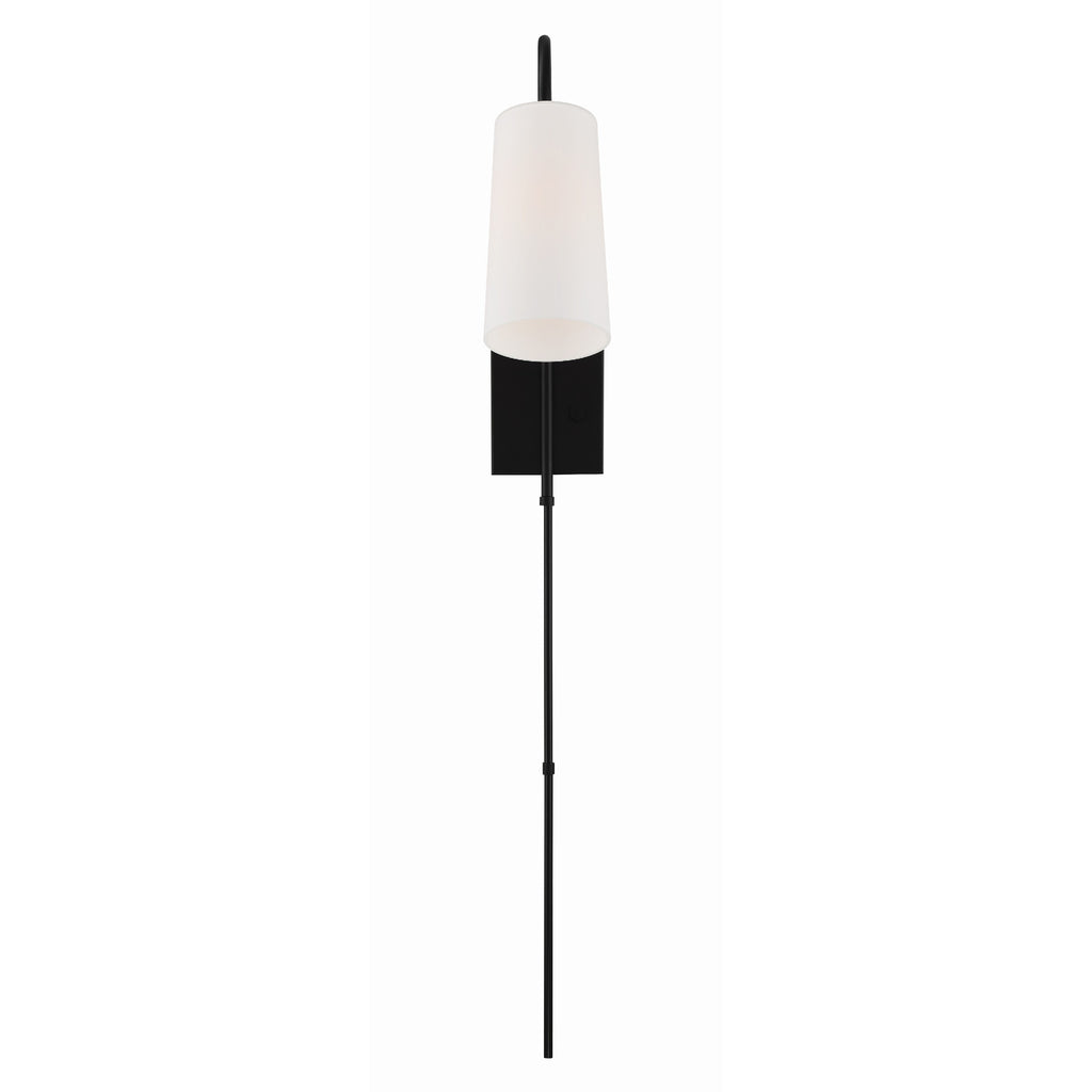 Crystorama Alexa 5'' Task Sconce in Matte Black - Additional View