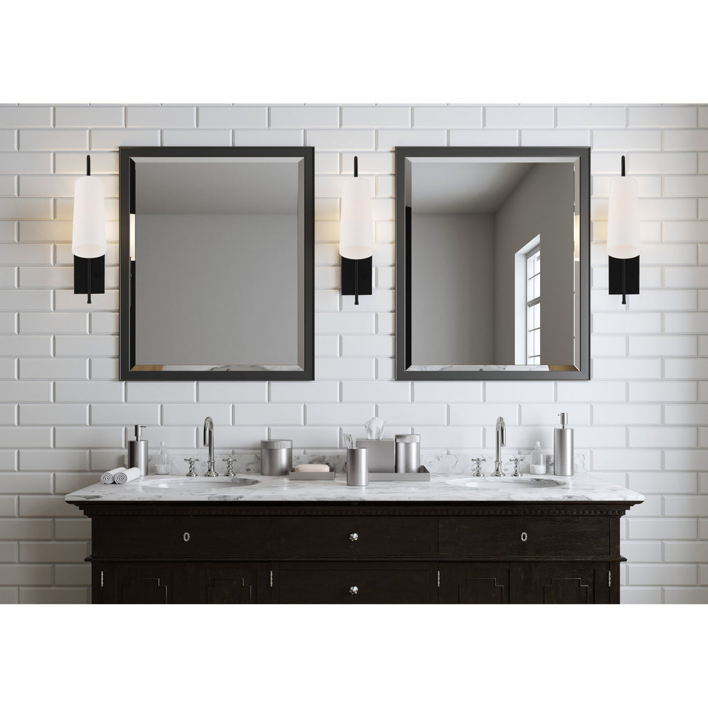 Crystorama Alexa 5'' Task Sconce in Matte Black - Lifestyle View