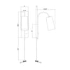 Crystorama Alexa 5'' Task Sconce - Product Dimensions