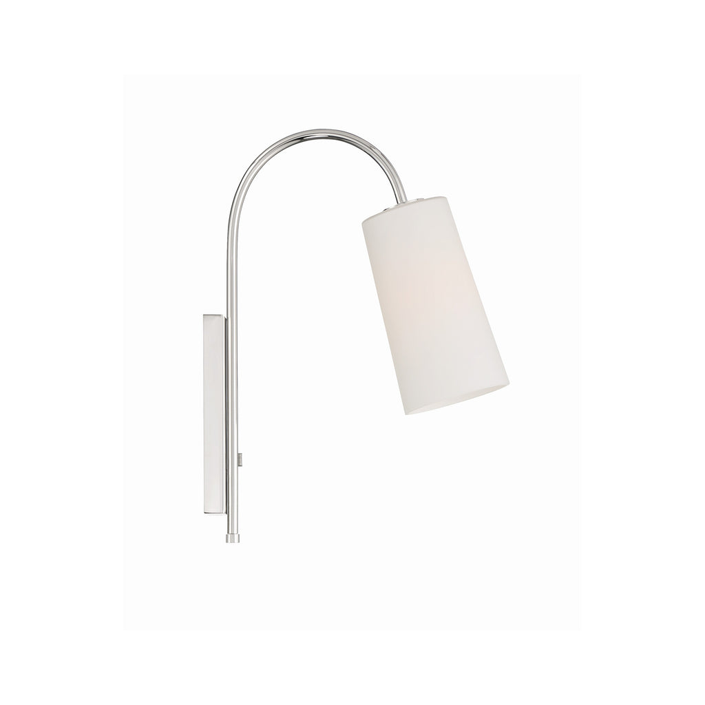 Crystorama Alexa 5'' Task Sconce in Polished Nickel - Additional View