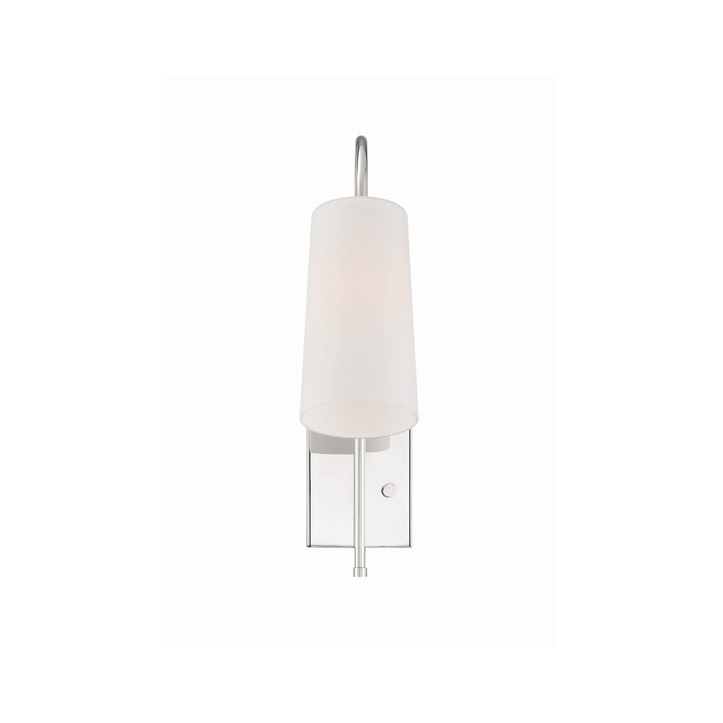 Crystorama Alexa 5'' Task Sconce in Polished Nickel - Additional View