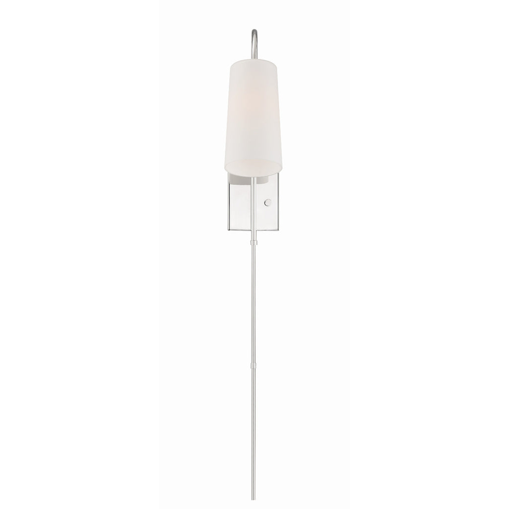 Crystorama Alexa 5'' Task Sconce in Polished Nickel - Additional View