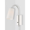 Crystorama Alexa 5'' Task Sconce in Polished Nickel - Lifestyle View
