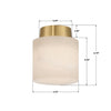 AME-400-AG Acme 5.75'' Semi Flush Mount | Dimensions Image