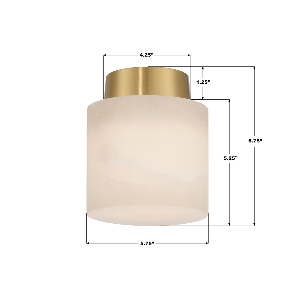 AME-400-AG Acme 5.75'' Semi Flush Mount | Dimensions Image