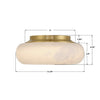 AME-403-AG Acme 11.75'' Integrated LED Flush Mount | Dimensions Image