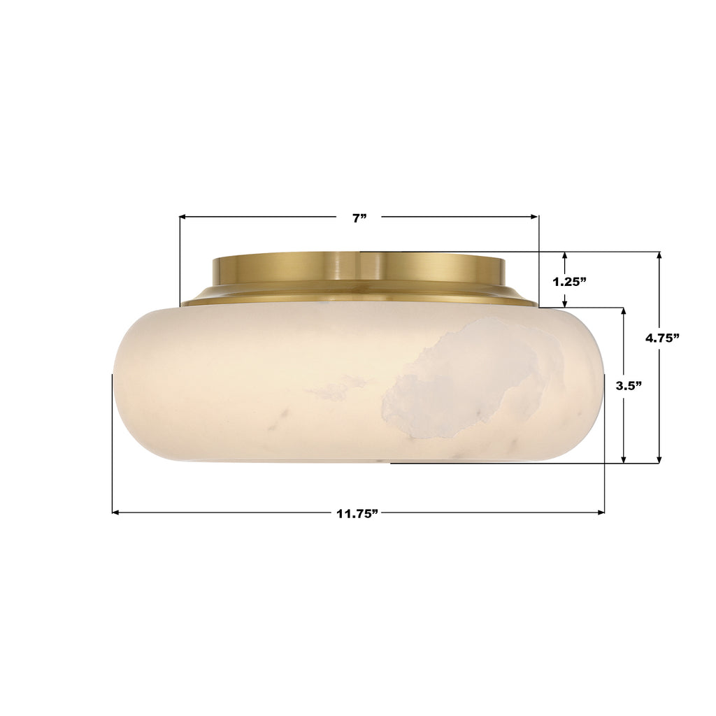 AME-403-AG Acme 11.75'' Integrated LED Flush Mount | Dimensions Image