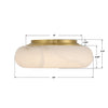 AME-405-AG Acme 16'' Integrated LED Flush Mount | Dimensions Image