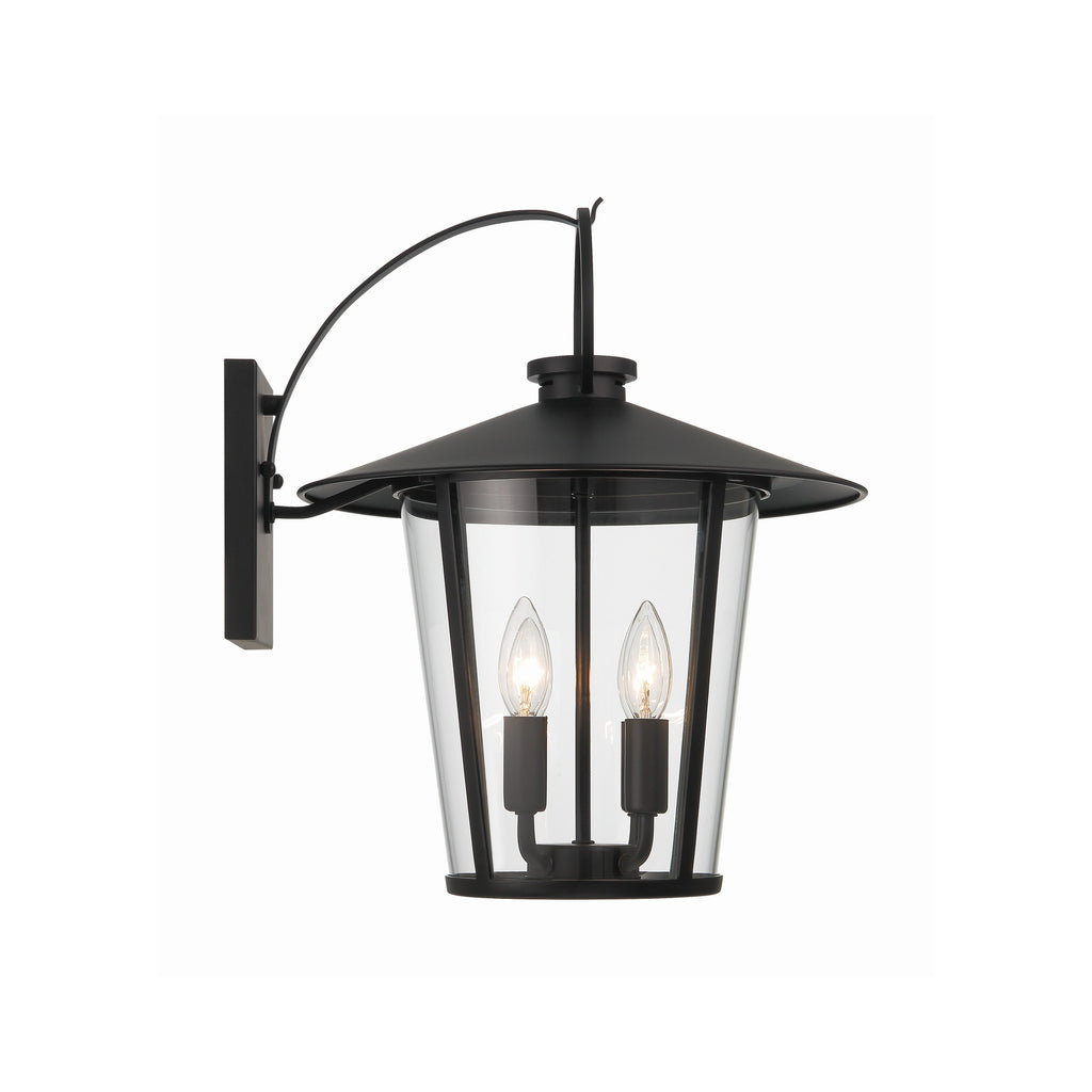 Crystorama Andover 14'' Outdoor Sconce in Matte Black - Additional View