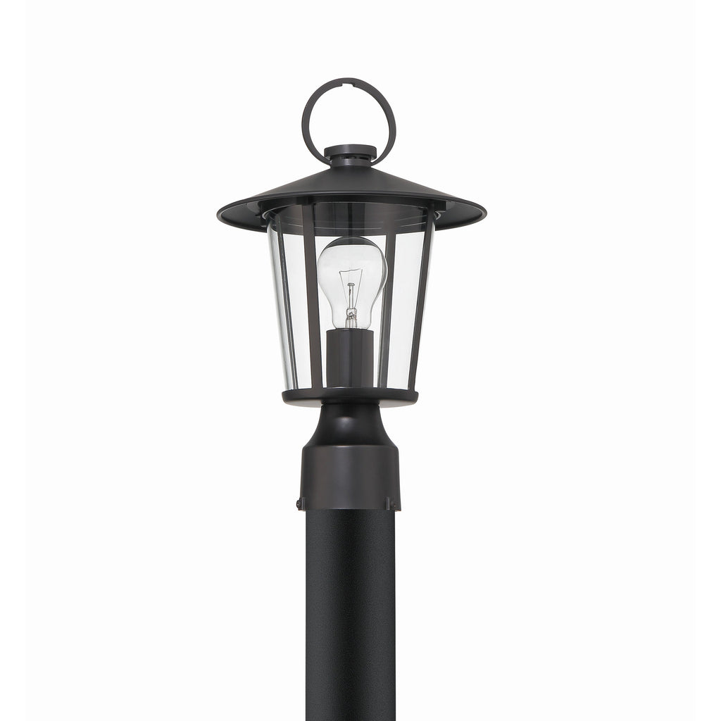 Crystorama Andover 9'' Outdoor Post in Matte Black - Additional View
