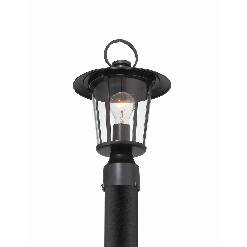 Crystorama Andover 9'' Outdoor Post in Matte Black - Additional View