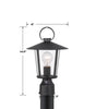 AND-9207-CL-MK Andover 1 Light Outdoor Post | Dimensions Image