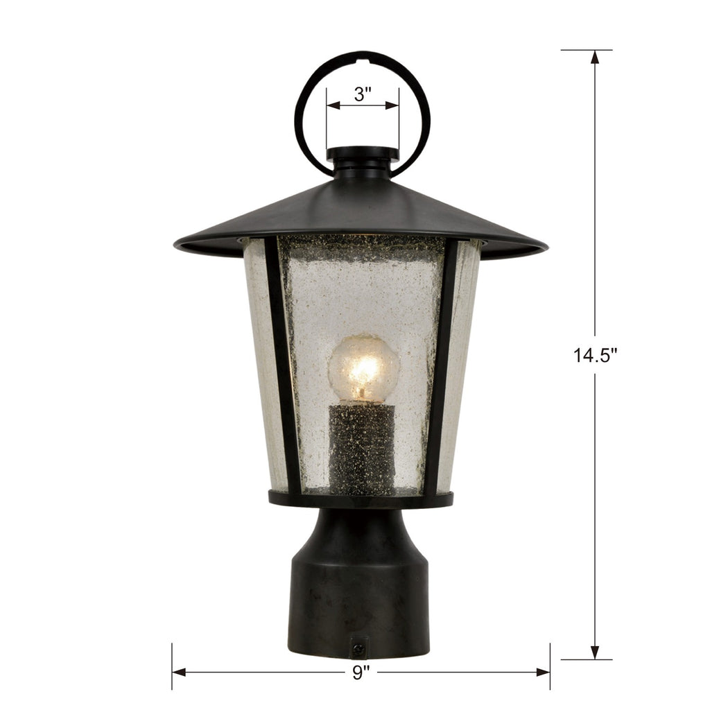 AND-9207-SD-MK Andover 1 Light Outdoor Post | Dimensions Image