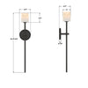 ARA-10261-MK-ST Aragon 4.5'' LED Sconce | Dimensions Image