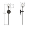 ARA-10261-MK Aragon 4.5'' LED Sconce | Dimensions Image