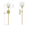 ARA-10261-SB Aragon 4.5'' LED Sconce | Dimensions Image