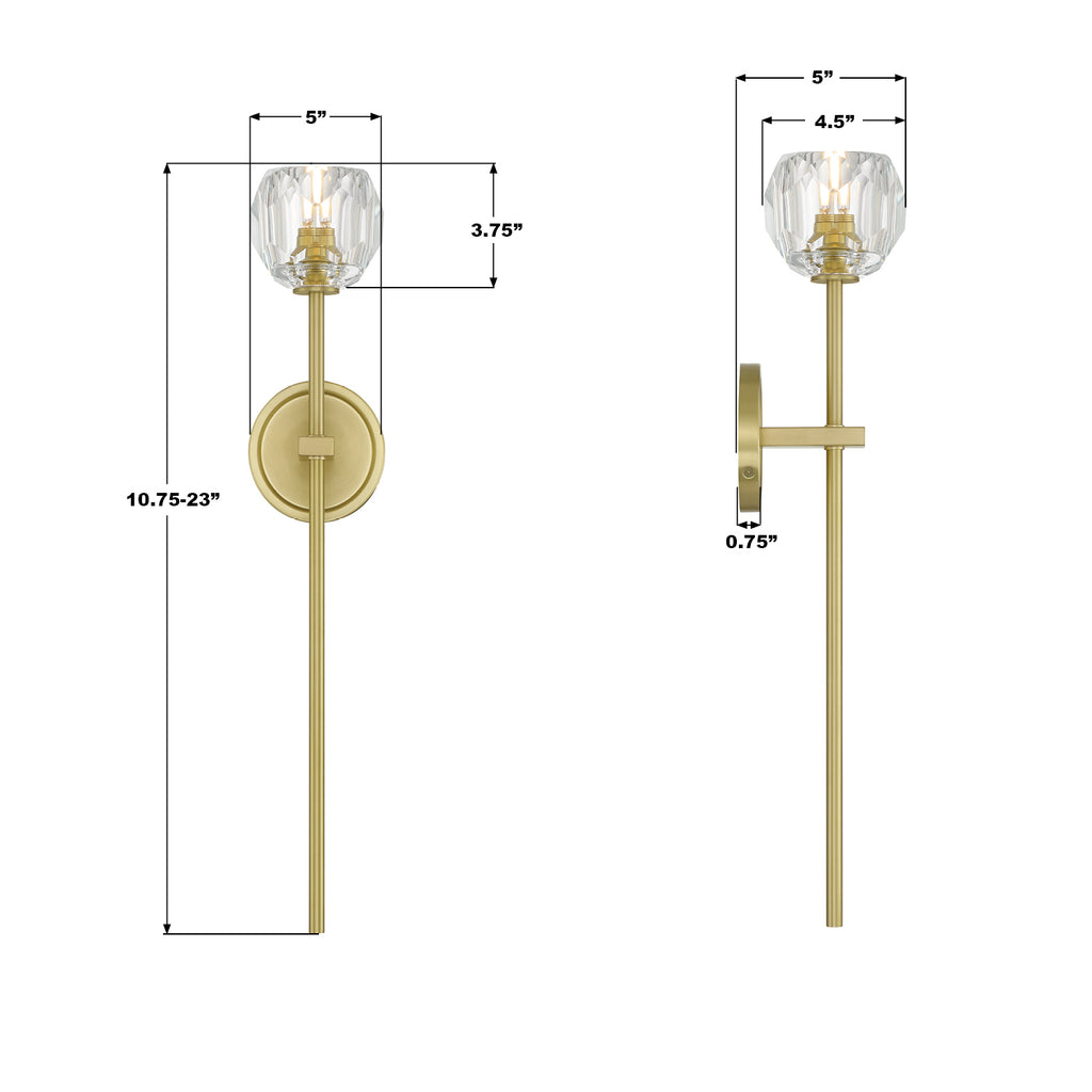 ARA-10261-SB Aragon 4.5'' LED Sconce | Dimensions Image