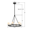 Crystorama Aragon 22.75'' LED Chandelier - Product Dimensions