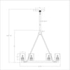 Crystorama Aragon 22.75'' LED Chandelier - Product Dimensions