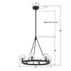 Crystorama Aragon 24'' LED Chandelier - Product Dimensions