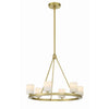 Crystorama Aragon 22.75'' LED Chandelier in Soft Brass - Front View