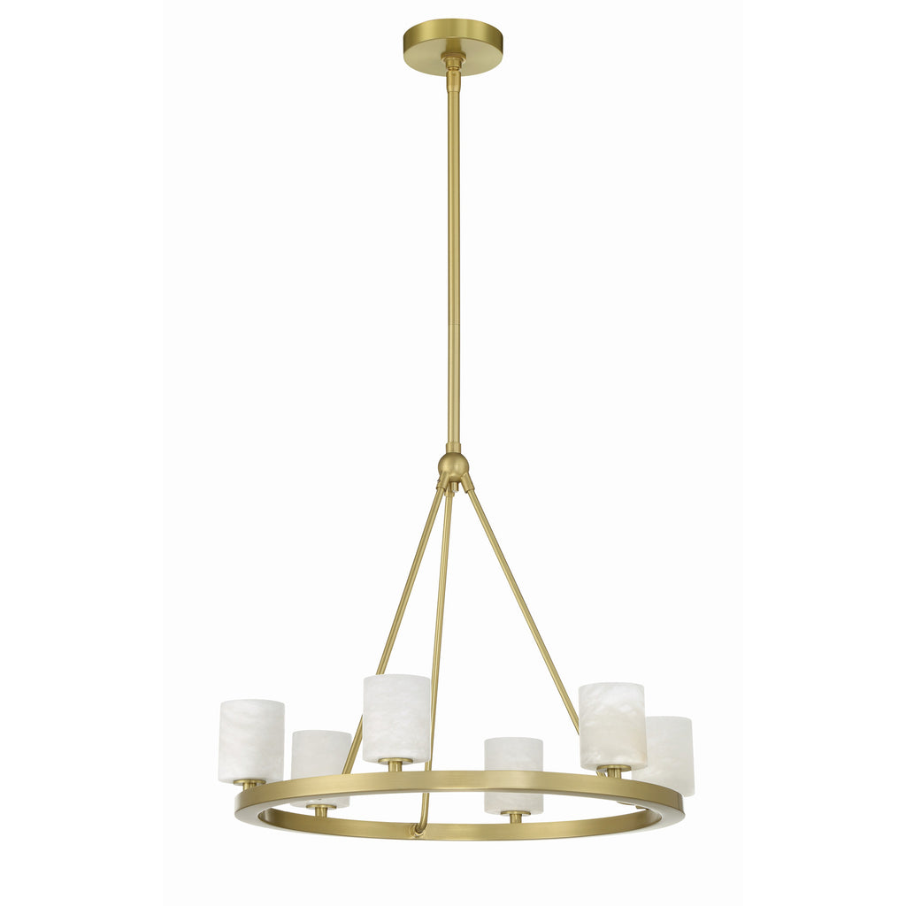 Crystorama Aragon 22.75'' LED Chandelier in Soft Brass - Additional View