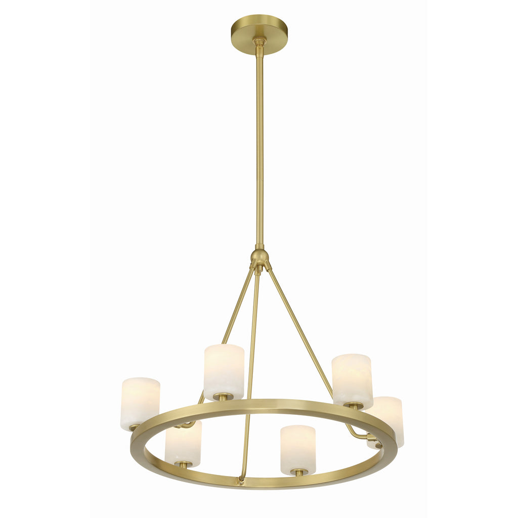Crystorama Aragon 22.75'' LED Chandelier in Soft Brass - Additional View