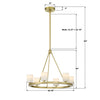 Crystorama Aragon 22.75'' LED Chandelier - Product Dimensions