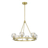 Crystorama Aragon 24'' LED Chandelier in Soft Brass - Front View