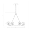 Crystorama Aragon 24'' LED Chandelier - Product Dimensions