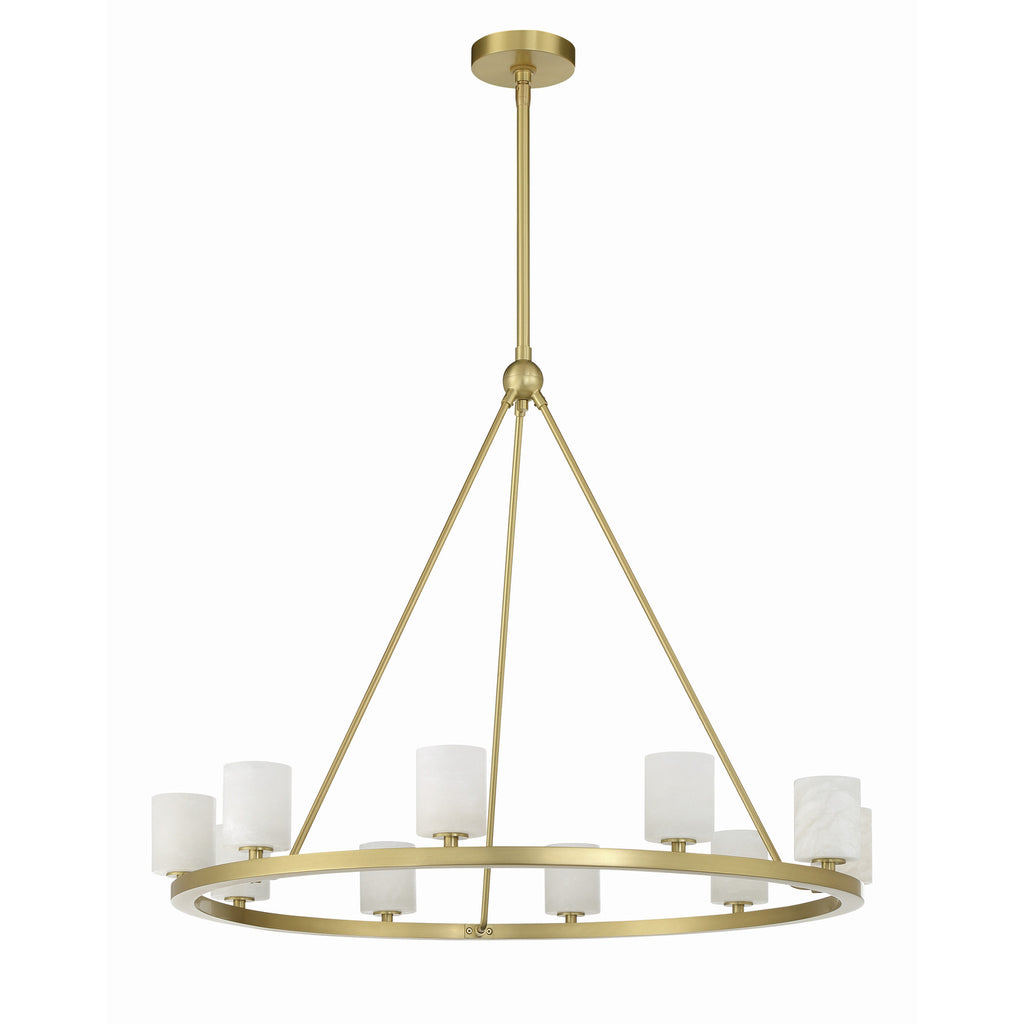Crystorama Aragon 34.75'' LED Chandelier in Soft Brass - Additional View