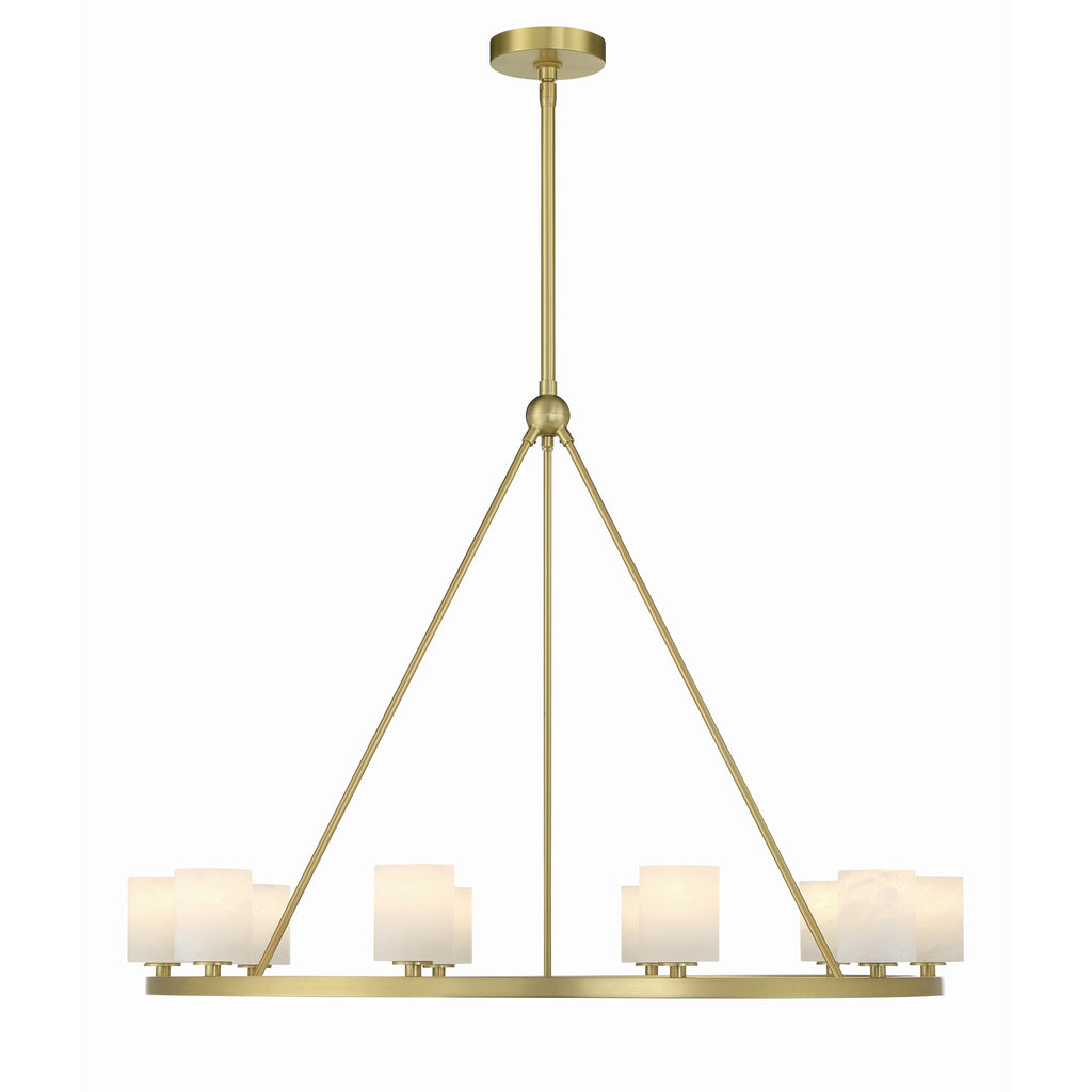 Crystorama Aragon 34.75'' LED Chandelier in Soft Brass - Additional View