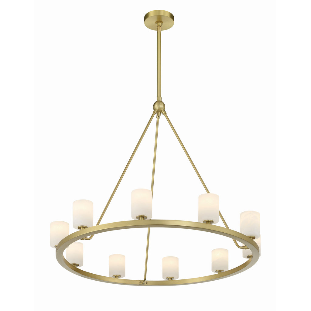 Crystorama Aragon 34.75'' LED Chandelier in Soft Brass - Additional View