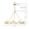 Crystorama Aragon 34.75'' LED Chandelier - Product Dimensions